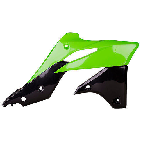 Tapas Radiador KX250F 13-16 Polisport - negro-verde 8416900001