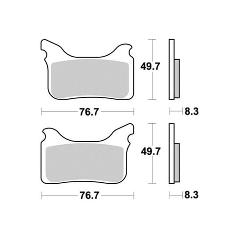 Pastillas de freno delanteras Aprilia SXV 450 SBS Street HS - Sinterizado P842HS