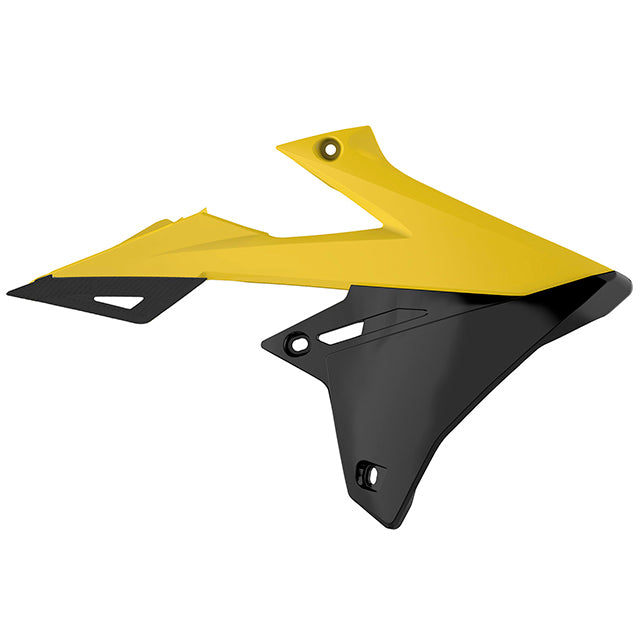 Tapas Radiador RMZ450 19-22 Polisport - negro-amarillo RM01 8421100001