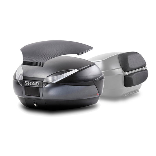 Top case SH48 with Shad backrest - carbon