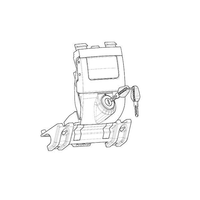 Cerradura SH35 / SH36 Shad - negro D1B362MAR