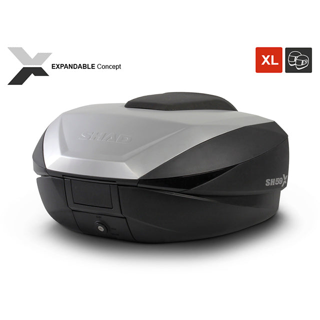 Top case SH59X expandable Shad - aluminium