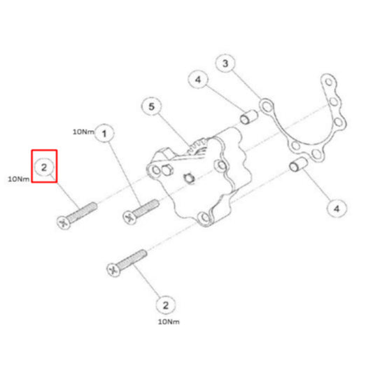 Parafuso da bomba de óleo M6x35 motor Daytona Anima