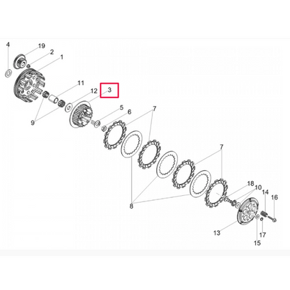 Clutch drum Derbi euro 3/4