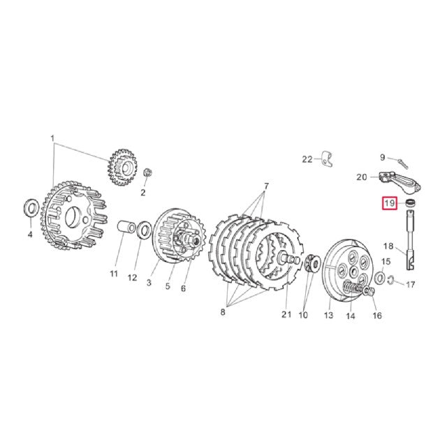 Retentor alavanca embraiagem / eixo de mudanças Derbi euro 2/3/4