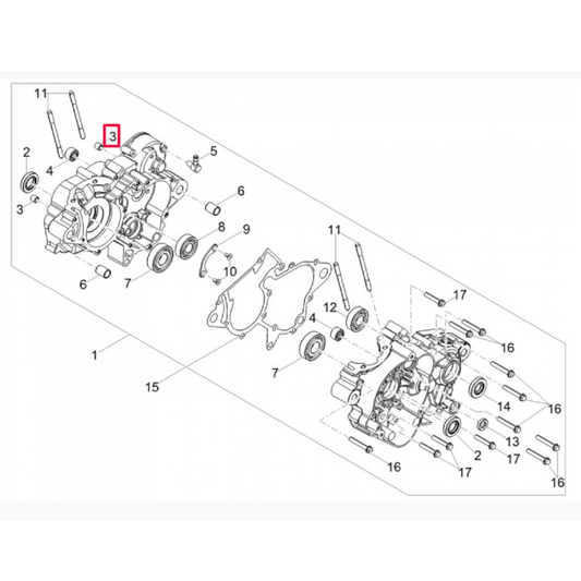 Bushing centering clutch cover Derbi euro 3/4