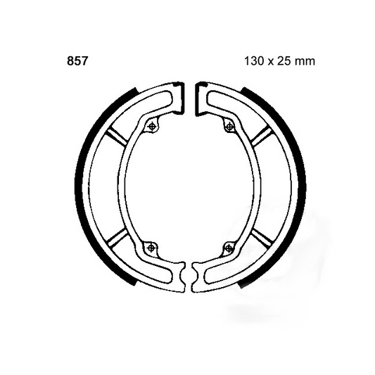 Zapatas de freno traseras Peugeot Elyseo 125-150 EBC 857