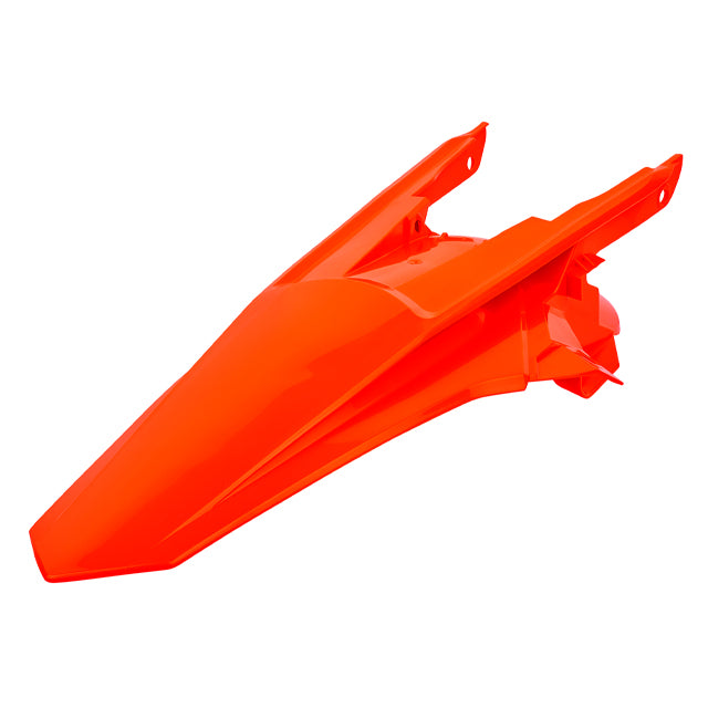 Guardabarros trasero KTM 250/350/450SX-F 125/150/250SX sin tapas laterales 16-18 Polisport - naranja flúor 8595500006