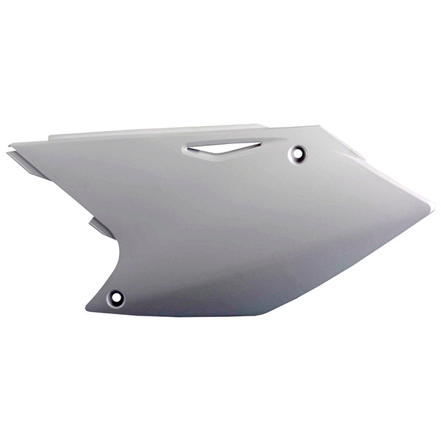 Tapas Laterales Suzuki RMZ250 04-06 Kawasaki KX250F 04-05 Polisport - blanco 8601900003