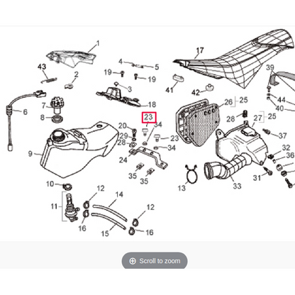 Tornillo asiento Derbi Senda 50 >2007