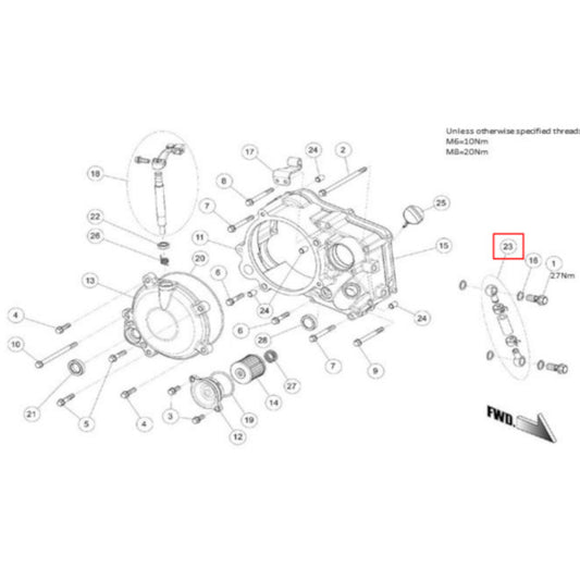 Latigueta selo óleo motor Daytona Anima