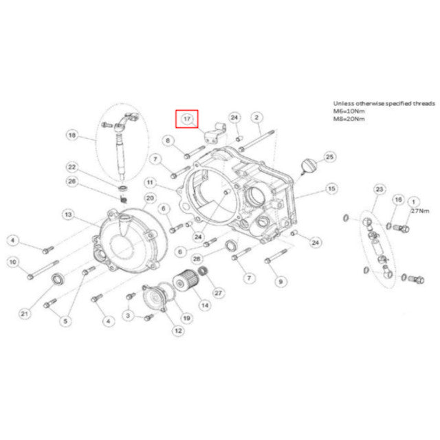 Suporte de cabo de embraiagem motor Daytona Anima