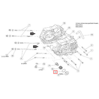 Joints torriques filtre à maille d'huile moteur Daytona Anima d.30x3mm