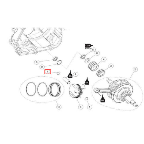 Clip pistón motor Daytona Anima 86453