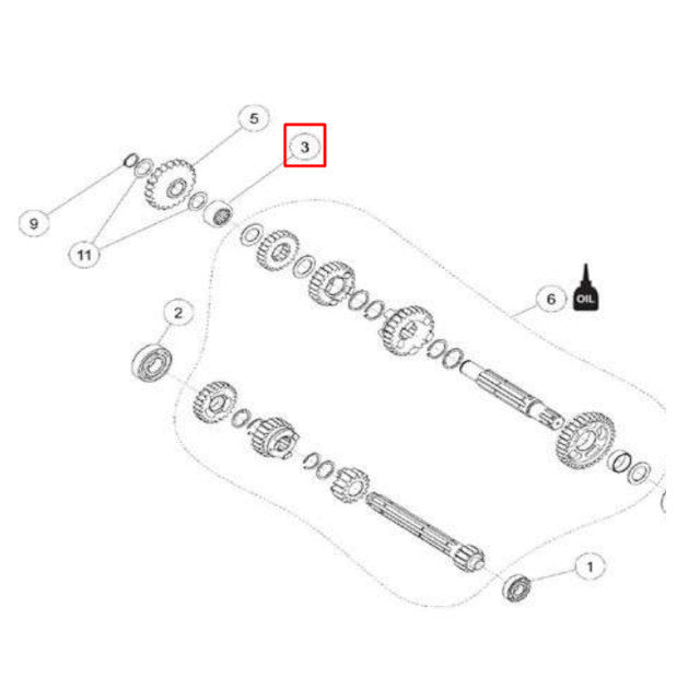 Cage à aiguilles axe secondaire boîte de vitesses NK152712 moteur Daytona Anima