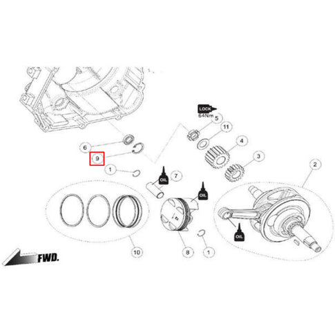 Clip seeger RTWN22 motor Daytona Anima 86462