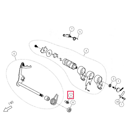 Centering pin for gear shift shaft Pitbike Daytona Anima engine
