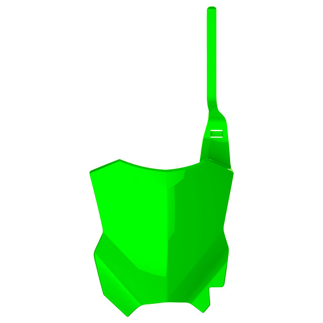 Careta portanumeros restyling KX125 / 250 KX450 20 style 03-08 Polisport - verde lima 8665900010