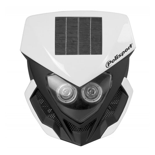 Careta Lookos EVO LED con panel solar Polisport - blanco-negro 8668900001