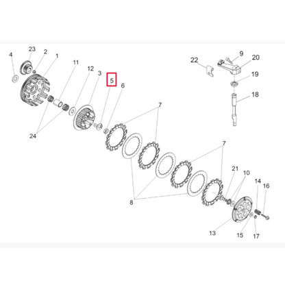 Clutch safety washer Derbi euro 2/3/4