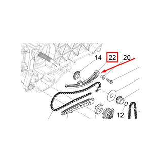 Mobile timing chain slider Piaggio 125/150 4-Stroke 3V