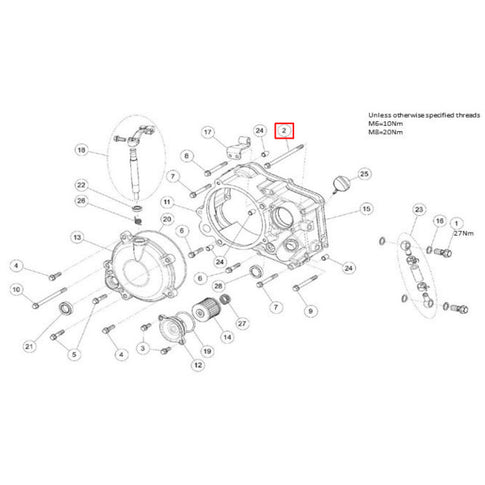 Parafuso M6x115 motor Daytona Anima
