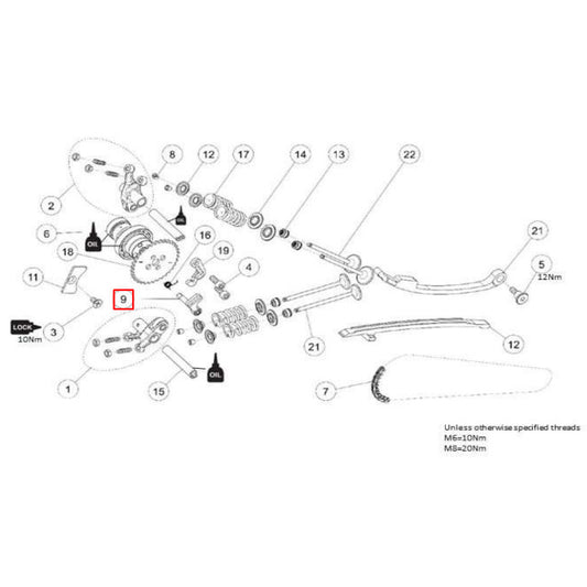 Eixo descompressor com contrapeso V3 motor Daytona Anima 190