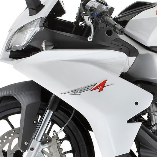 Autocolante tampa esquerda Aprilia 125 RS4 4T Racing - branco