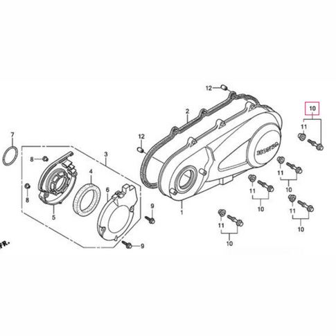 Tornillo tapa cárter Honda S-Wing 125/150 6x27 90006-GAH-A00
