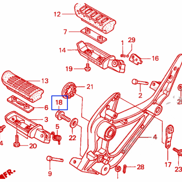 Tornillo 8x20 UBS 8 Honda 90006-MN5-000