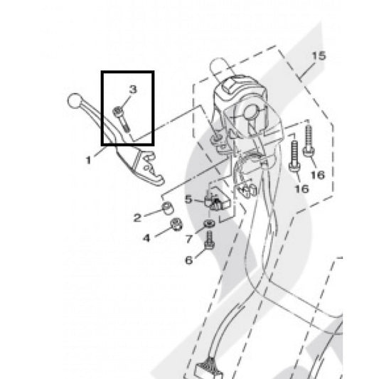 Vis allen levier de frein Yamaha T-Max 500 01-07