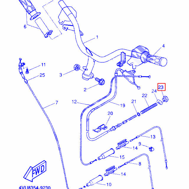 Tuerca final para tensor cable freno / embrague Yamaha BW'S 50 90179-06411