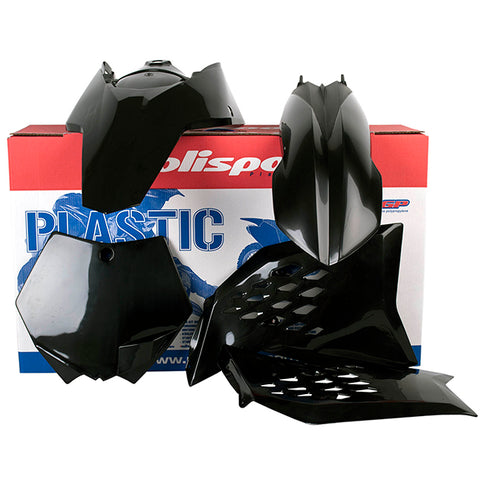 Kit de plásticos KTM XC 08-10 SX/SX-F 07-10 Polisport - negro 90239