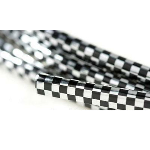 Bordón estrecho, cromo/negro cuadr, 5m, ancho 8mm SIP