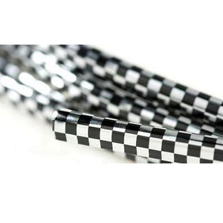 Bordón estrecho, cromo/negro cuadr, 5m, ancho 8mm SIP