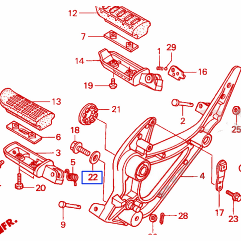 Arandela M8x22 Honda 90524-030-000
