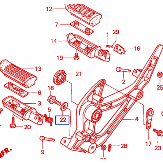 Arandela M8x22 Honda 90524-030-000
