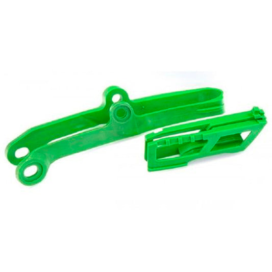 Kit Guia y Patín de cadena KX450F 09-15 Polisport - verde05 90613
