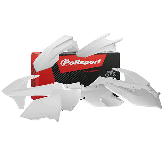 Kit de plásticos SX125/150 SX-F250/350/450 XC-F250/350/450 16-18 Polisport - blanco 90680