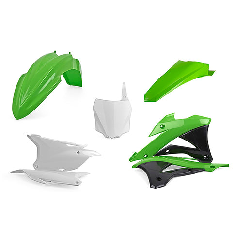 Kit de plásticos KX85 14-22 Polisport - OEM verde-blanco 90696