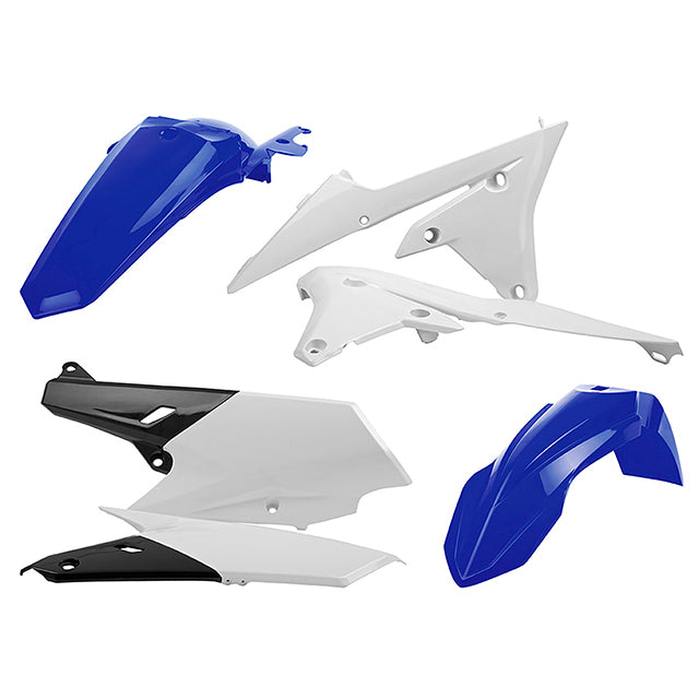 Kit de plásticos WR250F WR450F Radiator scoop YZF style 15-18 Polisport - OEM blanco-azul 90729