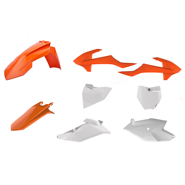 Kit de plásticos KTM 85SX 18-22 Polisport - OEM naranja-blanco 90760