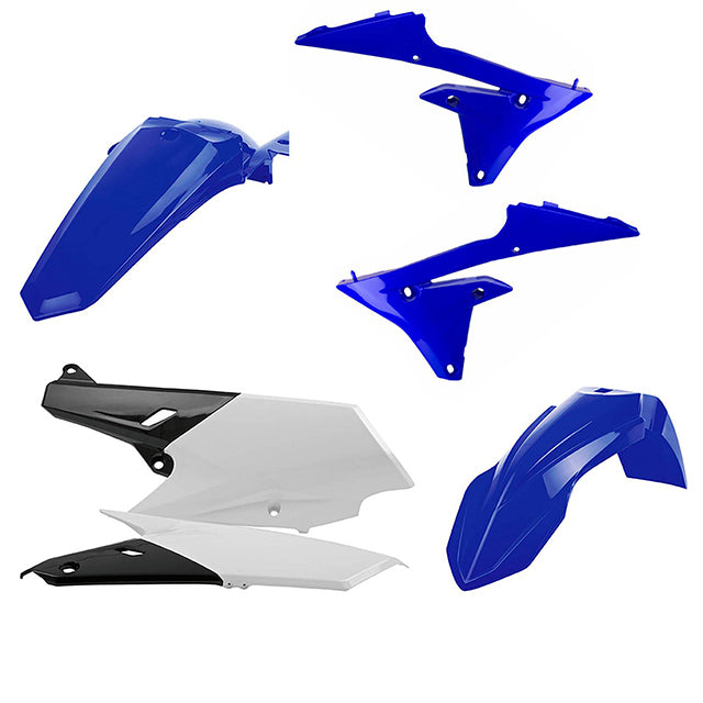Kit de plásticos WR250F WR450F Radiator scoop YZF style 15-18 Polisport - OEM azul-blanco 90774