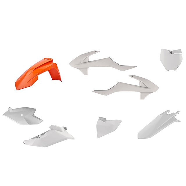 Kit de plásticos KTM 85SX 18-22 Polisport - OEM blanco-naranja 90826