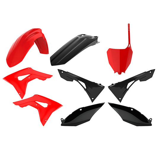 Kit de plásticos Honda CRF450R 17-20 CRF250R 18-21 Polisport - negro-rojo 90833