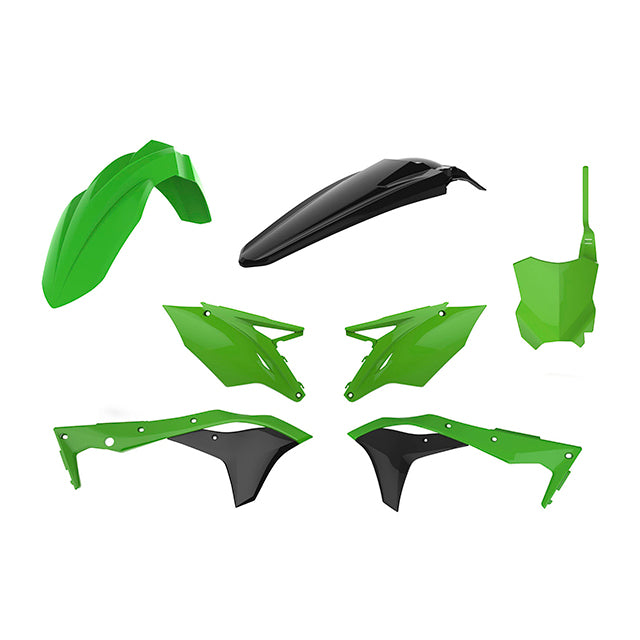 Kit de plásticos KX250F 17-20 Polisport - negro-verde 90836