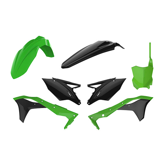 Kit de plásticos KX450F 16-18 Polisport negro-verde 90837