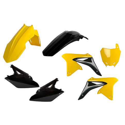 Kit de plásticos RMZ250 10-18 Polisport amarillo-negro 90838