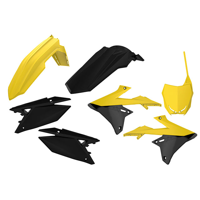 Kit de plásticos Suzuki RMZ450 18-22 RMZ250 19-22 Polisport - amarillo-negro 90839