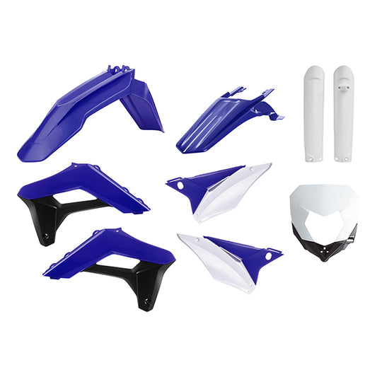 Kit de plásticos Sherco SE-R/SEF-R 17-22 Polisport - OEM azul-blanco 90845